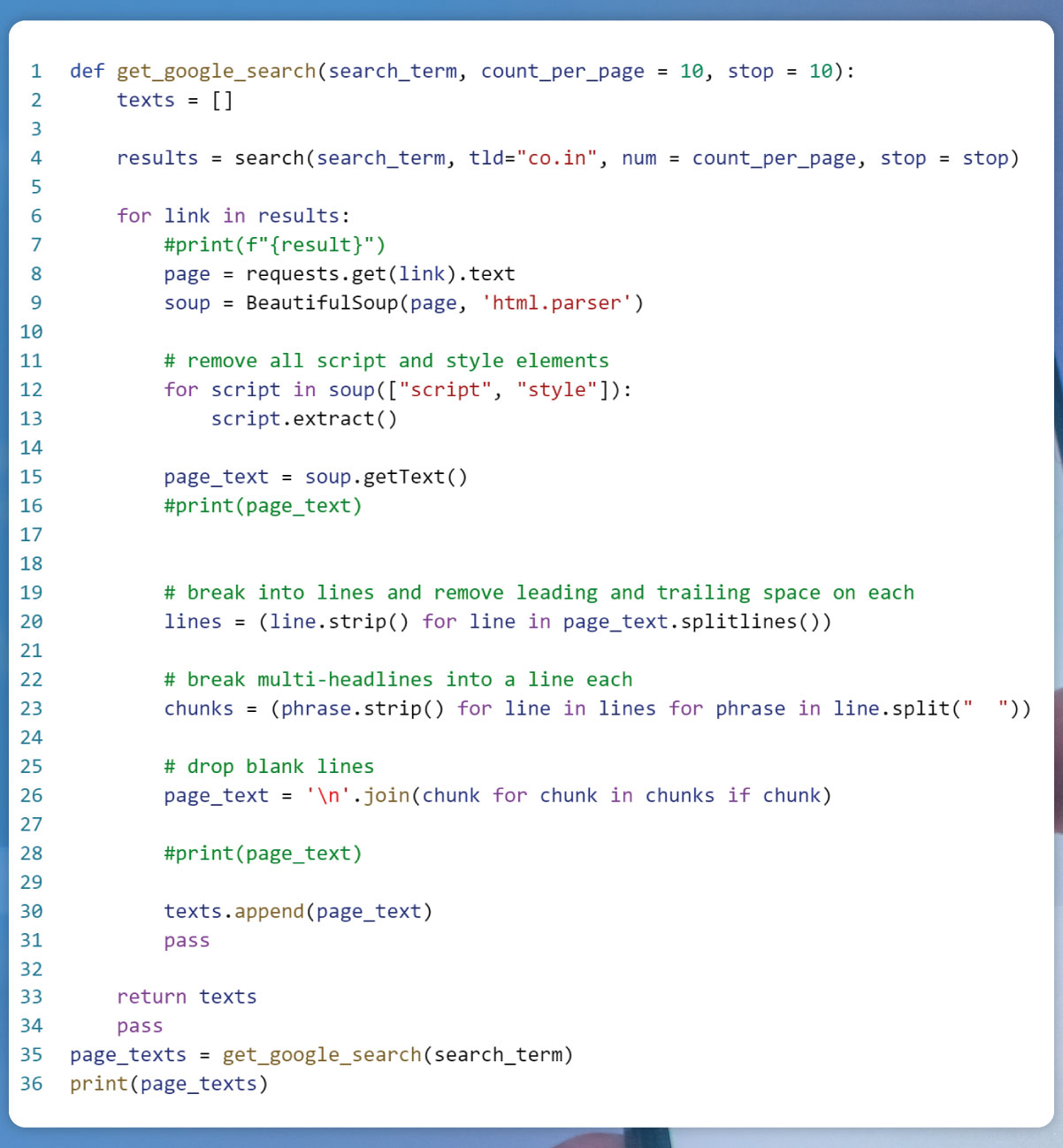 Webscraping-for-every-link