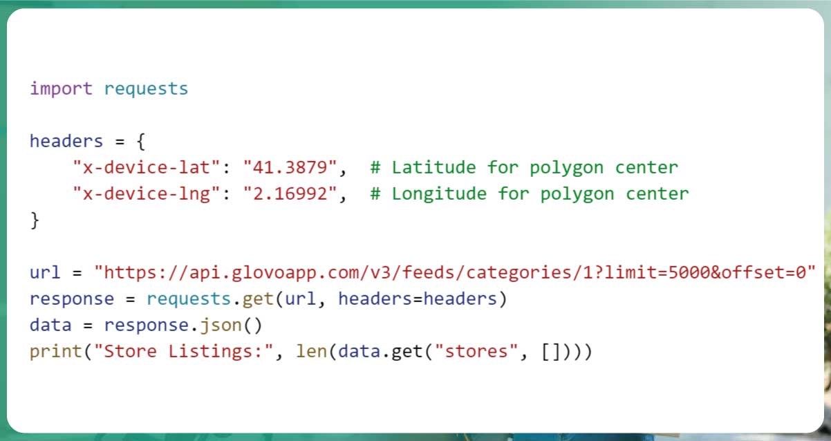 Sample-Code-Snippet-for-Polygon-Request