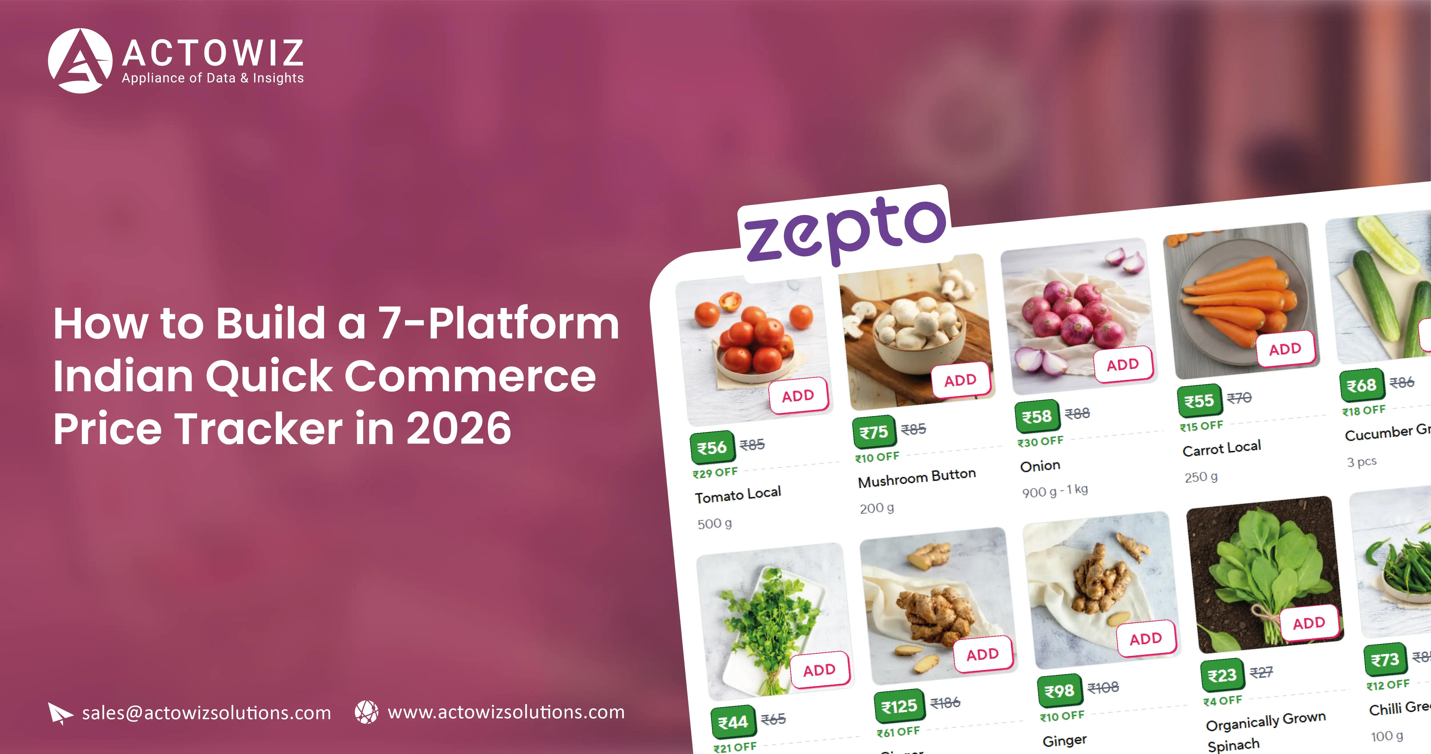 Indian Quick Commerce Price Tracker — 7 Platforms 2026 | Actowiz