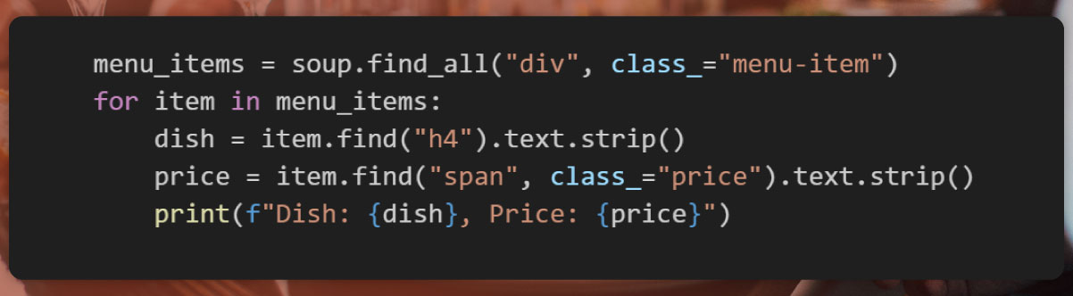 Example-Code-for-Extracting-Menus-and-Prices