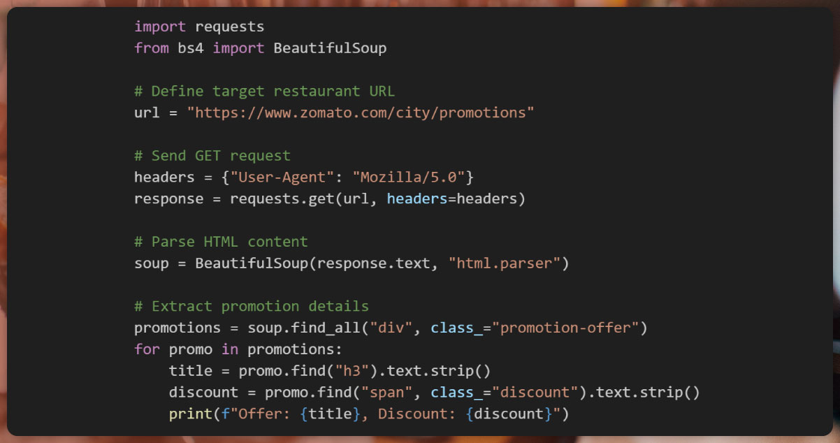 Python-Code-to-Extract-Restaurant-Promotions