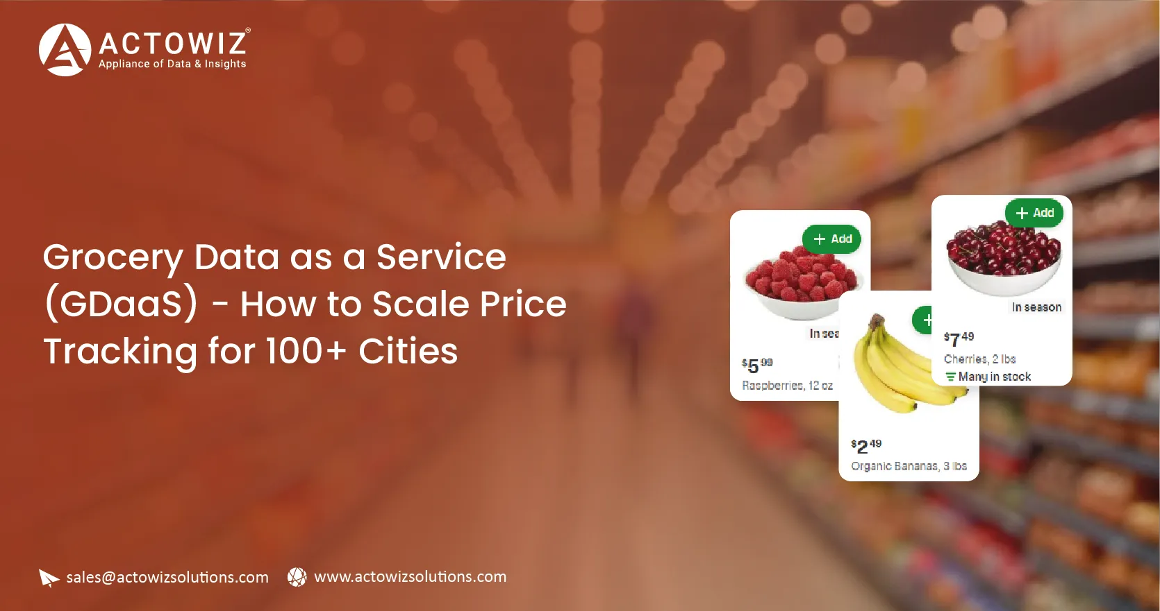 Grocery Data as a Service: Track Prices in 100+ Cities