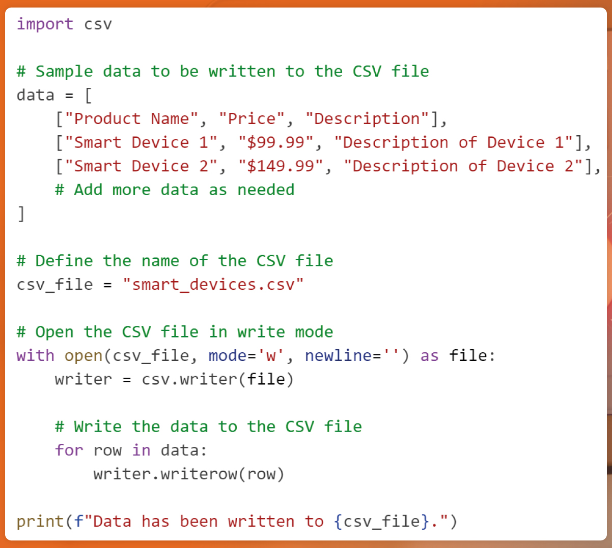 Storing-Information-in-a-CSV-File-Using-Python