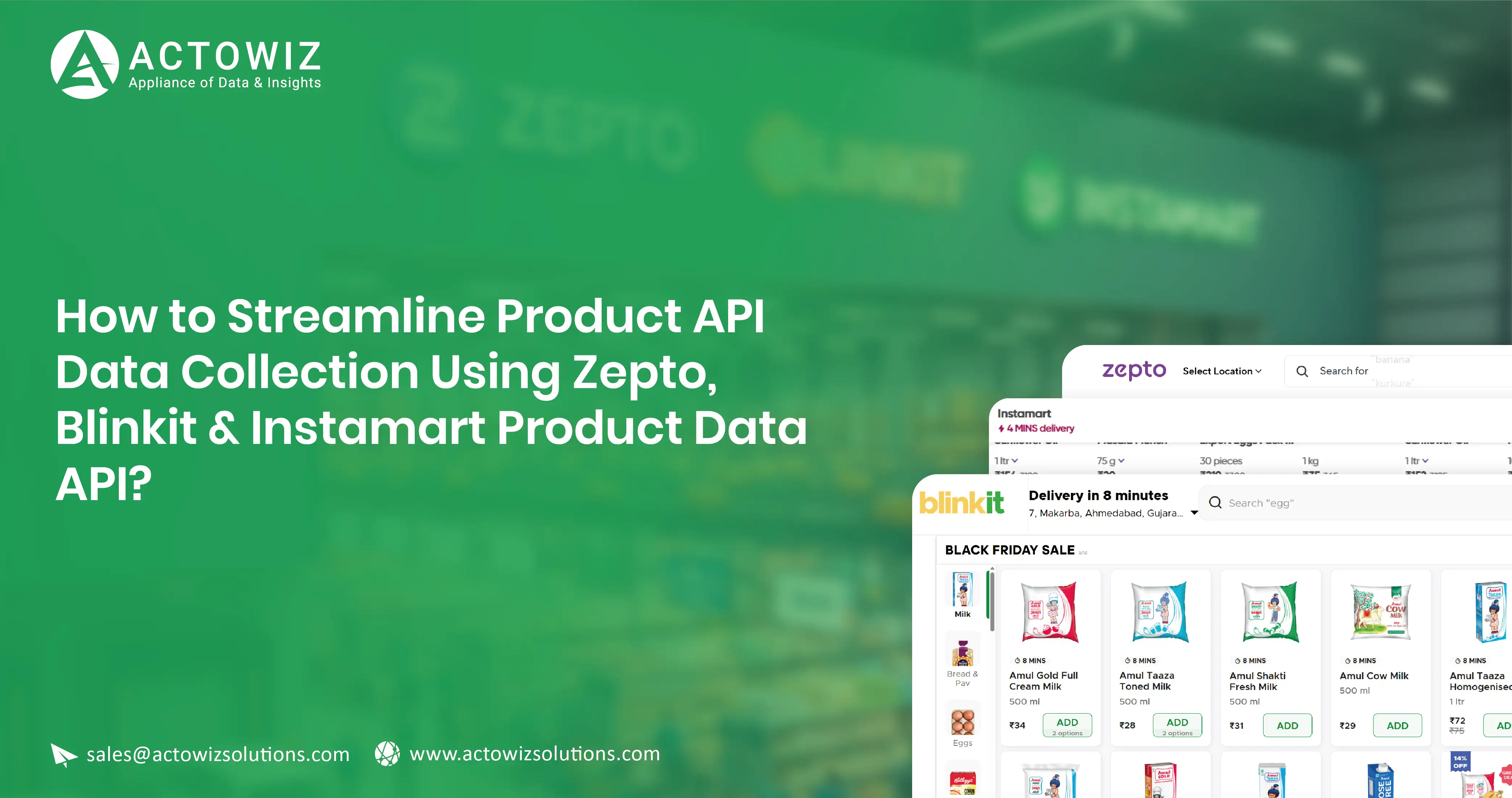Zepto Blinkit Instamart Product Data API