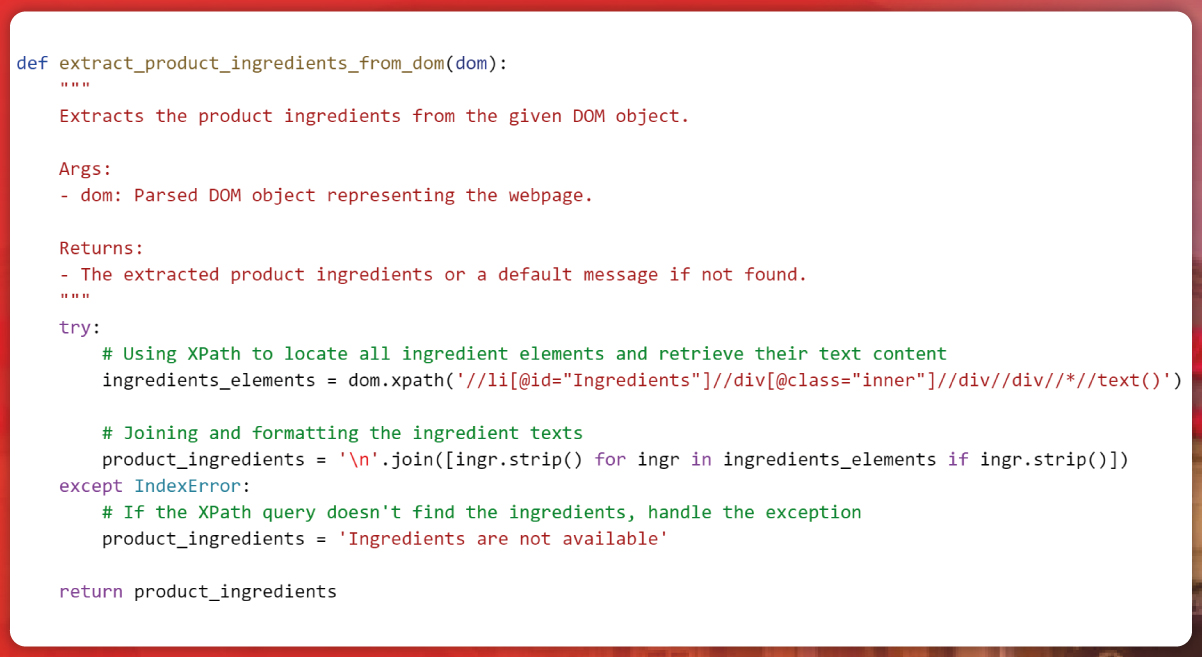 Ingredients-Extraction