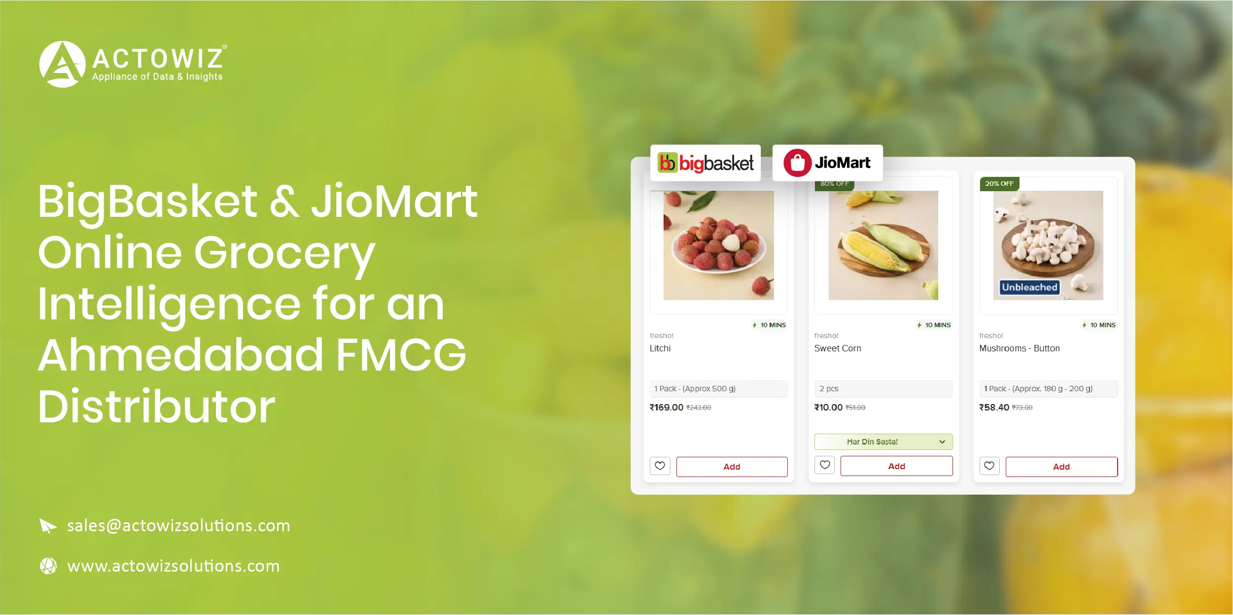 BigBasket & JioMart Online Grocery Intelligence For An Ahmedabad FMCG Distributor BigBasket & JioMart Online Grocery Intelligence For An Ahmedabad FMCG Distributor