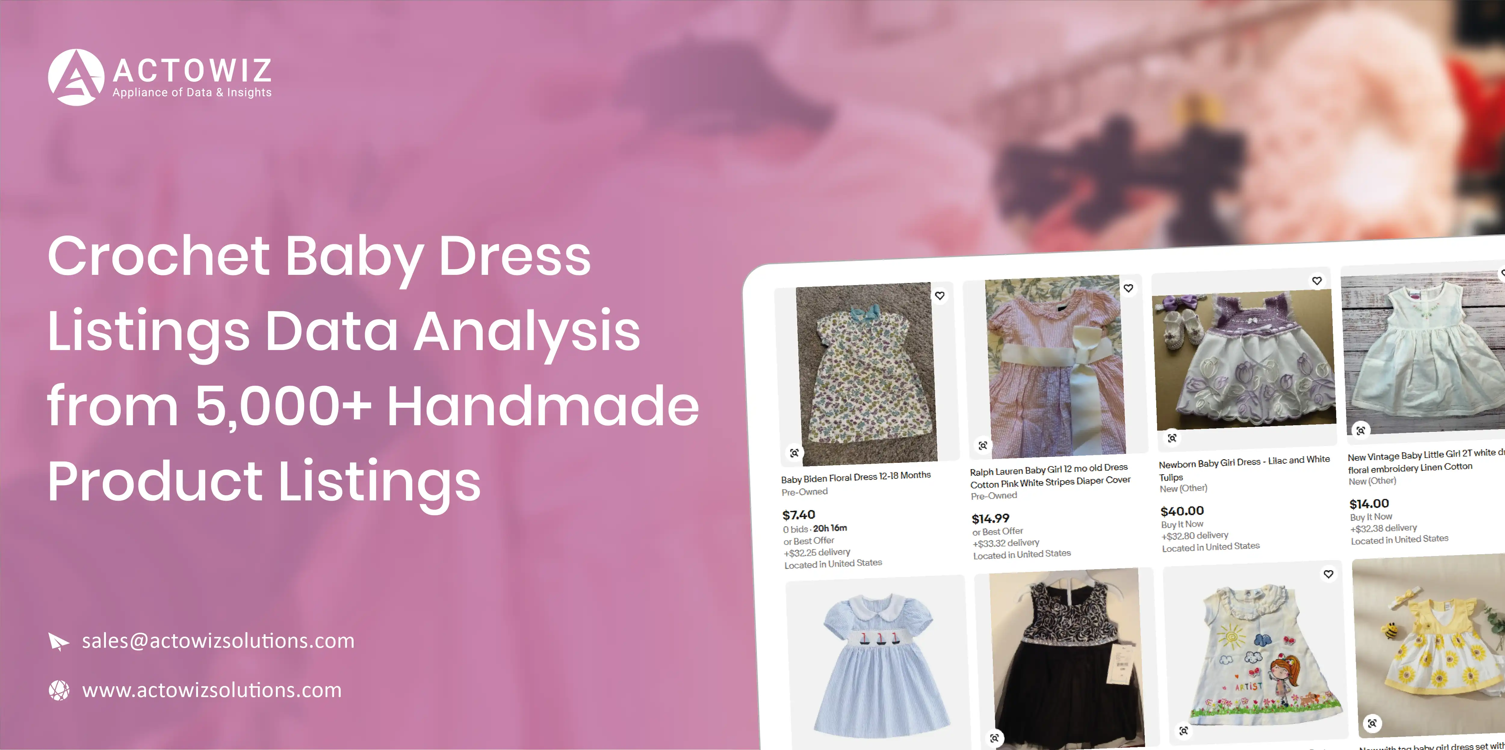 Crochet Baby Dress Listings Data Analysis From 5,000+ Handmade Product Listings