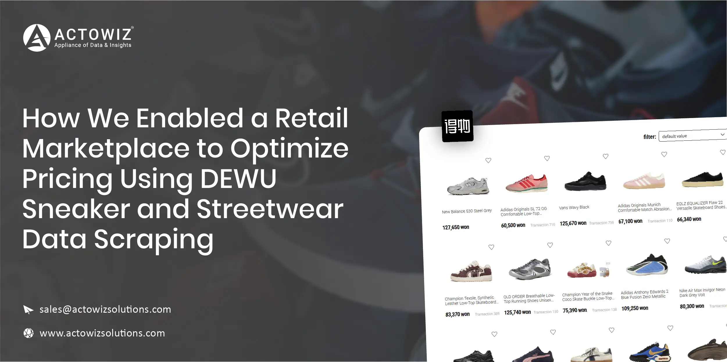 How We Enabled A Retail Marketplace To Optimize Pricing Using DEWU Sneaker And Streetwear Data Scraping