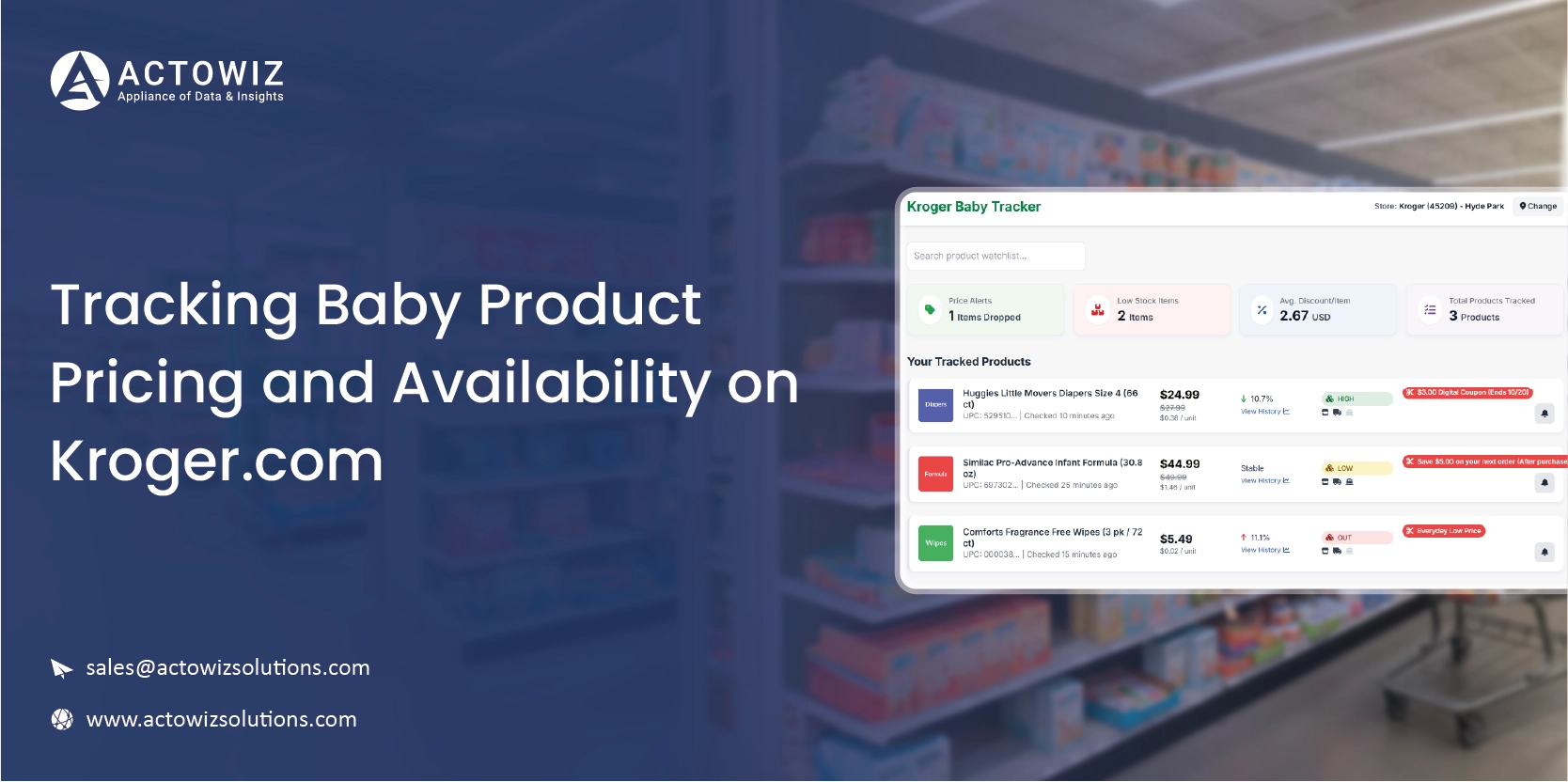 Tracking Baby Product Pricing And Availability On Kroger Com