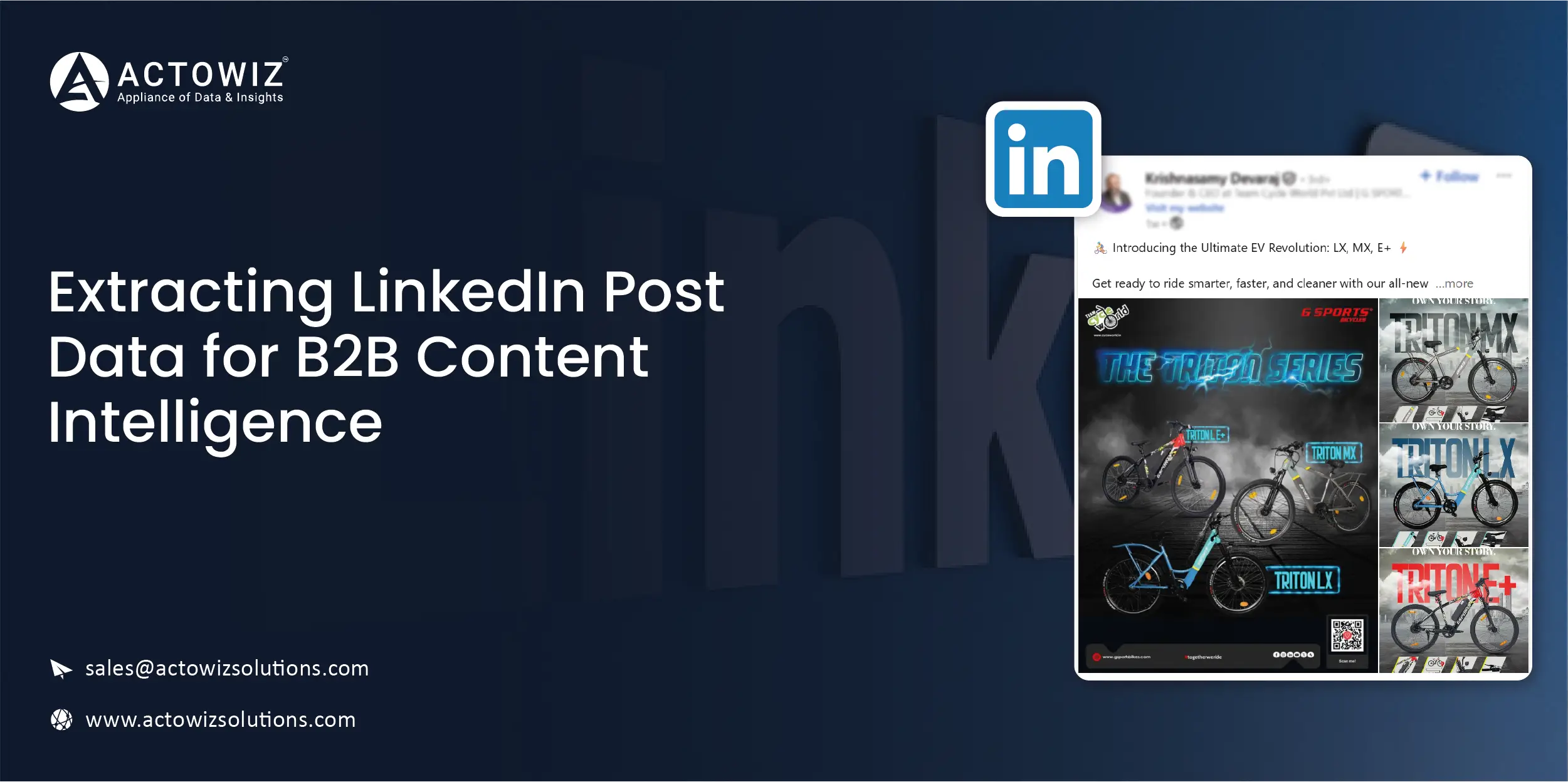 LinkedIn Scraping for B2B Content Intelligence | Actowiz Solutions