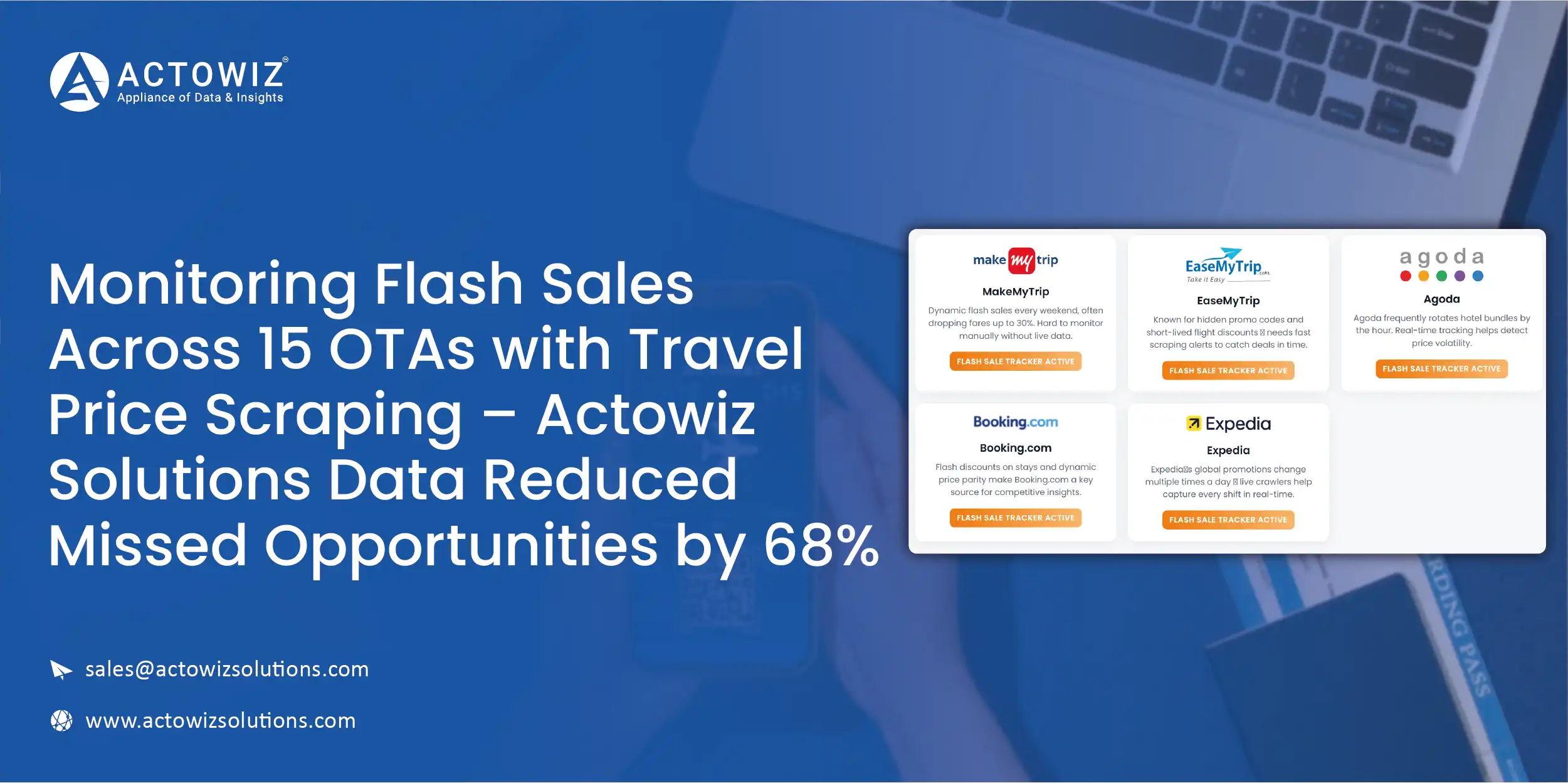 Monitoring Flash Sales Across 15 OTAs With Travel Price Scraping – Actowiz Solutions Data Reduced Missed Opportunities By 68 Monitoring Flash Sales Across 15 OTAs With Travel Price Scraping – Actowiz Solutions Data Reduced Missed Opportunities By 68