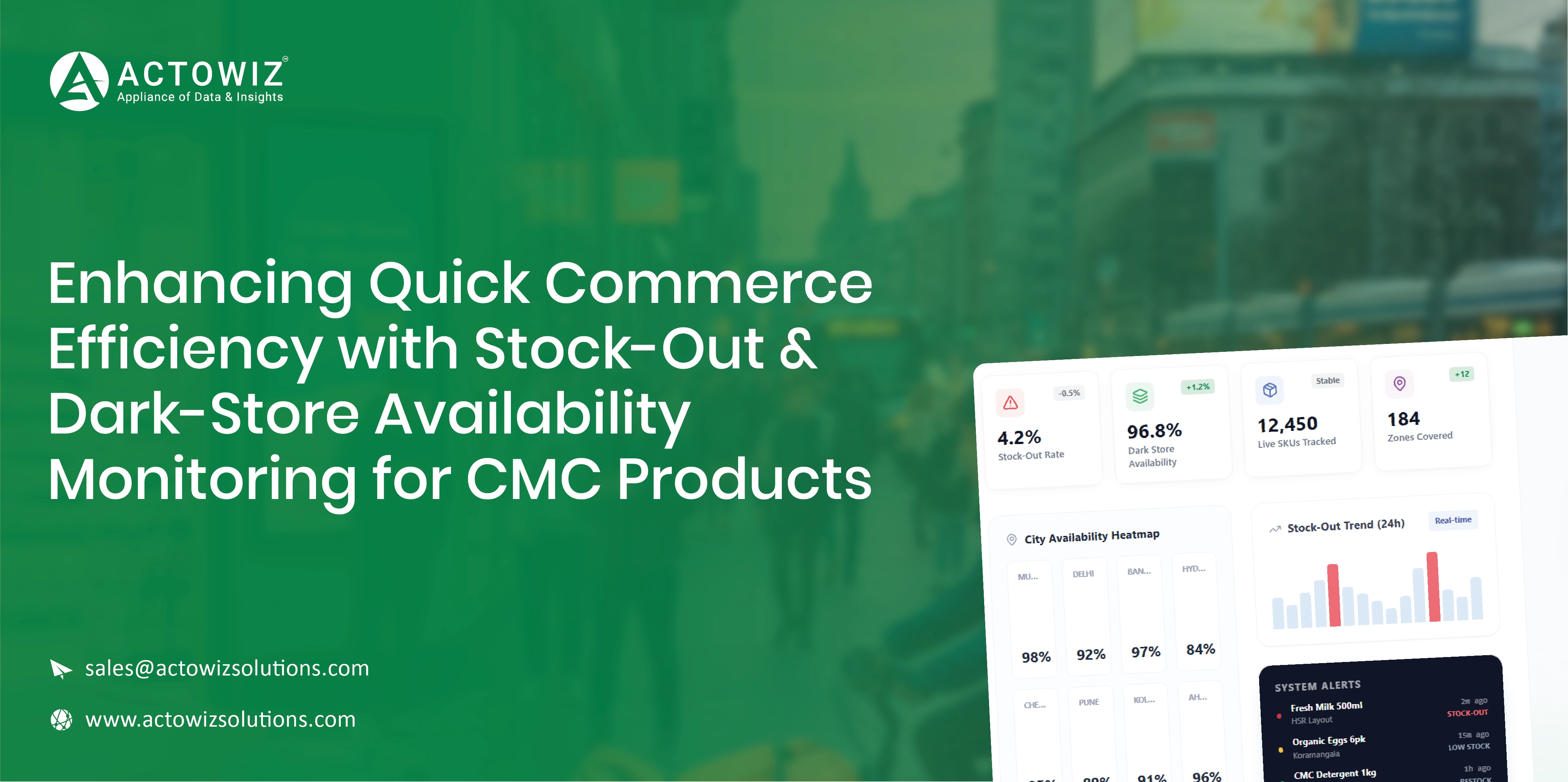 Case Study   Enhancing Quick Commerce Efficiency With Stock Out & Dark Store Availability Monitoring For CMC Products