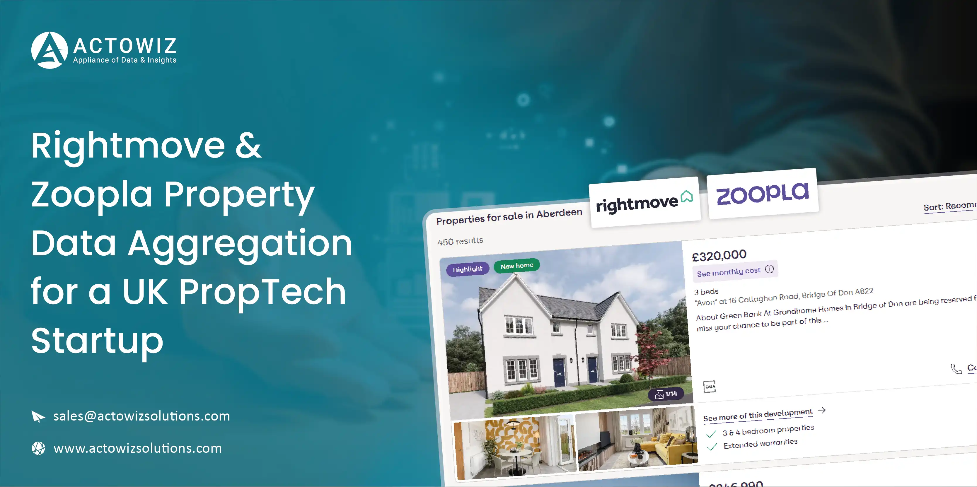 Rightmove & Zoopla Property Data Aggregation UK | Actowiz