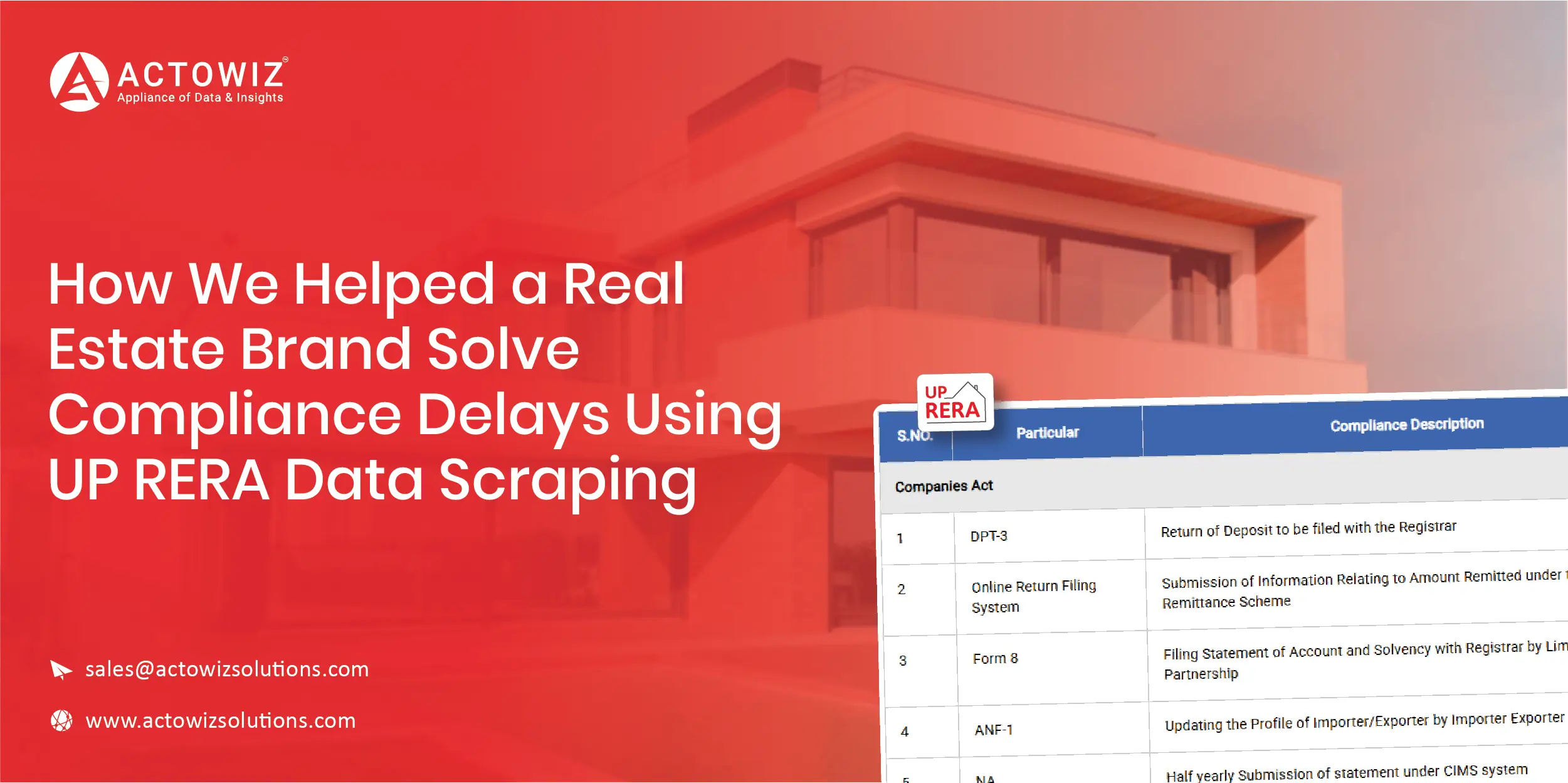 UP RERA Data Scraping - Solve Compliance Delays