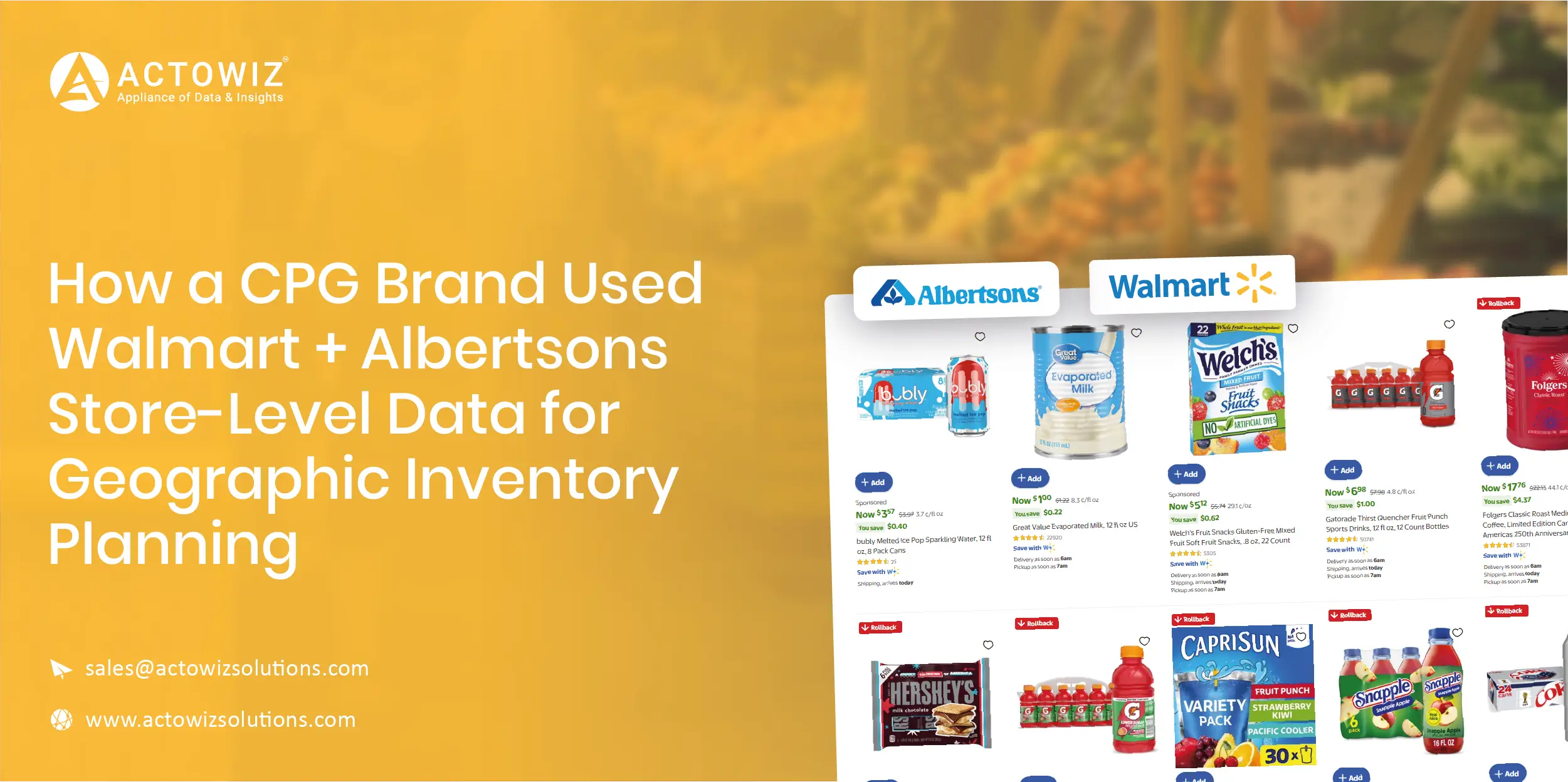How A CPG Brand Used Walmart + Albertsons Store Level Data For Geographic Inventory Planning How A CPG Brand Used Walmart + Albertsons Store Level Data For Geographic Inventory Planning
